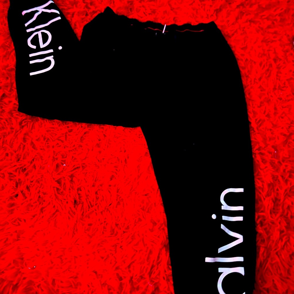 Black and white Calvin Klein sweatpants